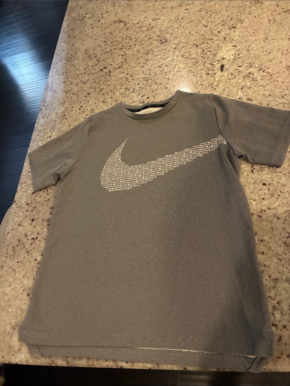 Nike Gray Short Sleeve Tee with White Logo